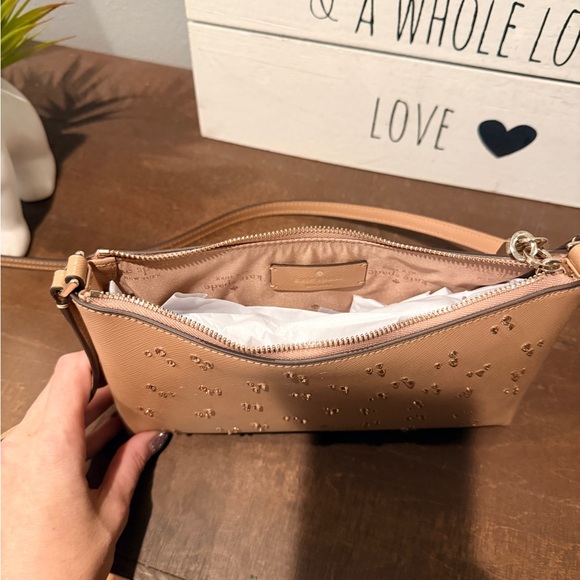 Kate Spade Tan Clutch with Gold Embellishments - Picture 3 of 6